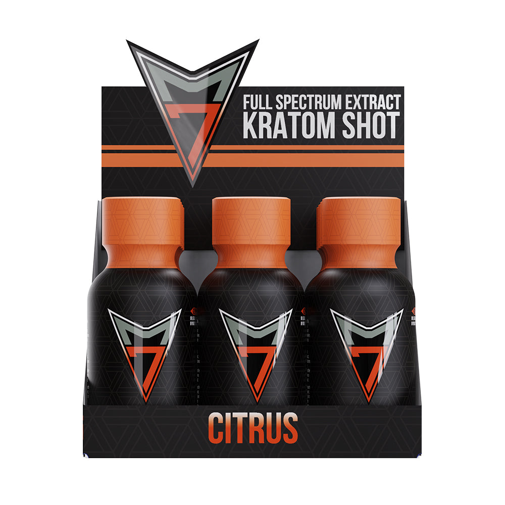 12 count kratom shot display