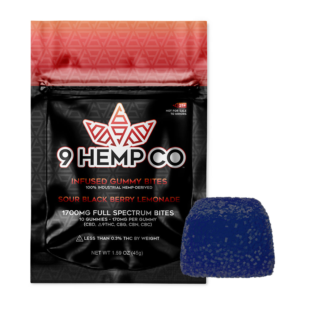 9 Hemp Co - Delta 9 Gummies Sour Black Berry Lemonade