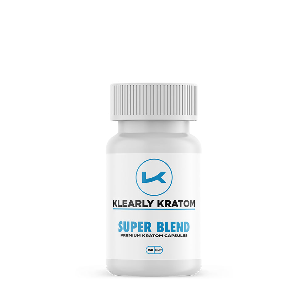 Klearly Kratom Super Blend Capsules - 150 Count Bottle