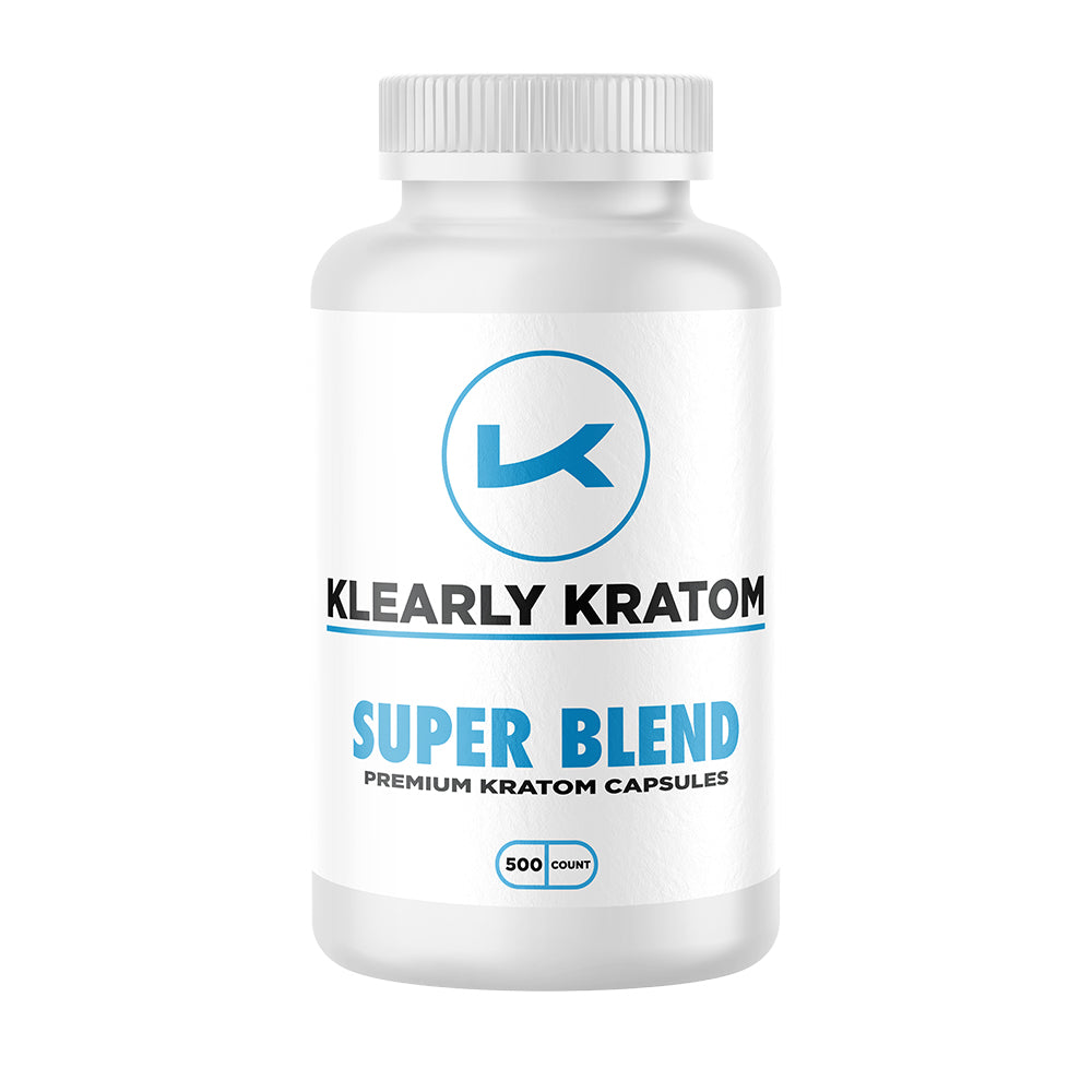 Klearly Kratom Super Blend Capsules - 500 Count Bottle